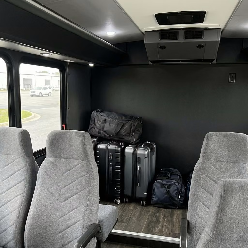 hallandale beach 15 passenger minibus luggage area