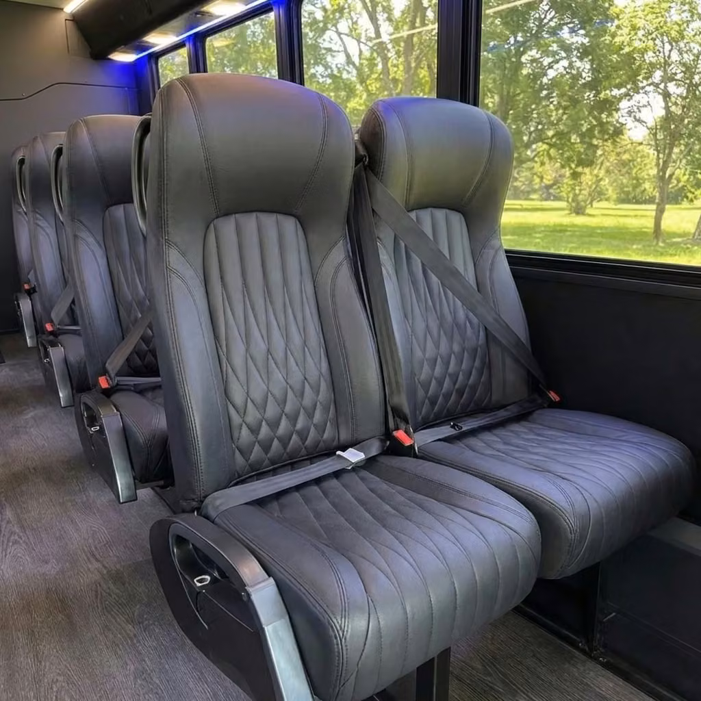 hallandale beach 20 passenger minibus high back seats
