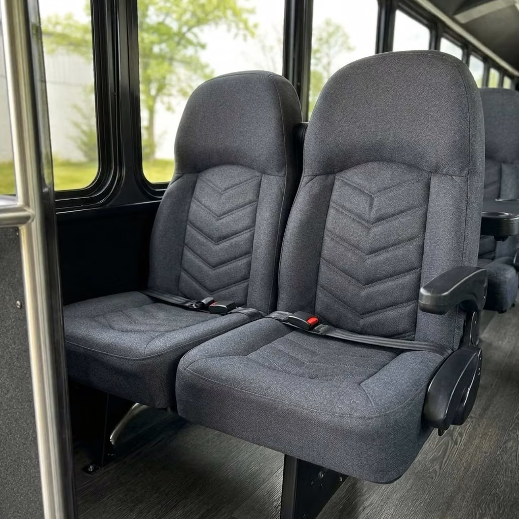 hallandale beach 25 passenger minibus high back seats