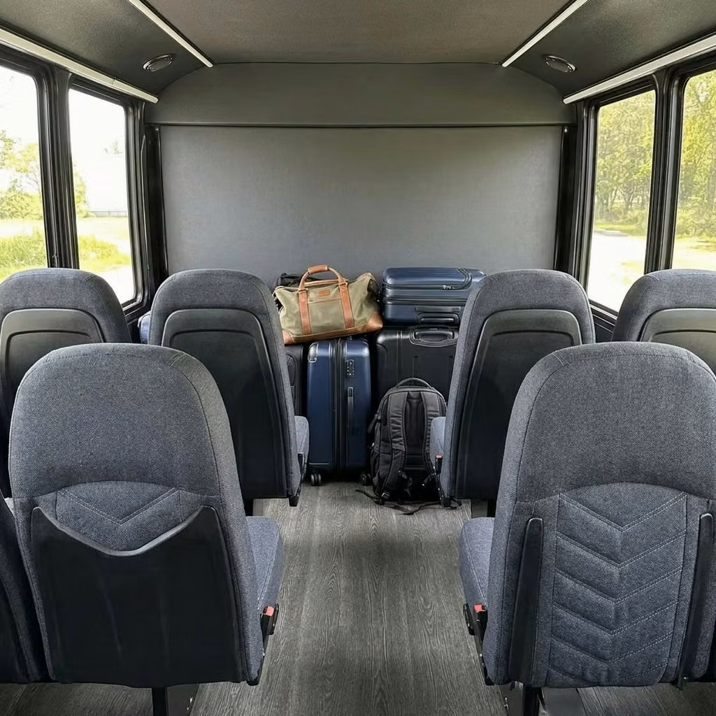 hallandale beach 25 passenger minibus luggage area