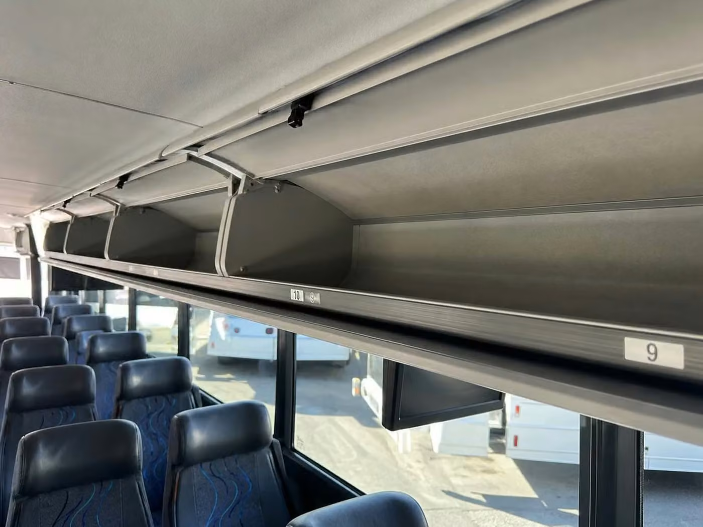hallandale beach 25 passenger minibus overhead storage