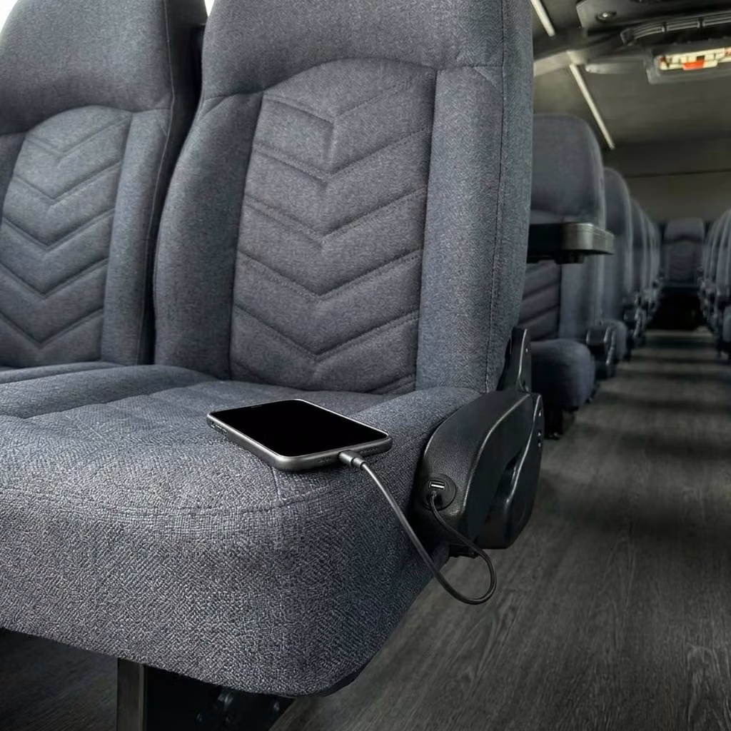 hallandale beach 25 passenger minibus usb charging