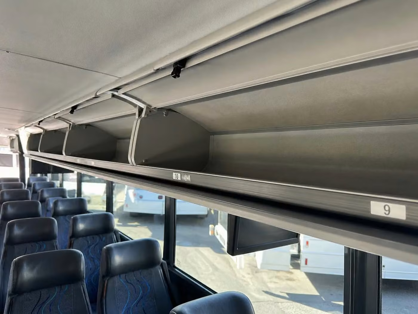 hallandale beach 35 passenger minibus overhead storage
