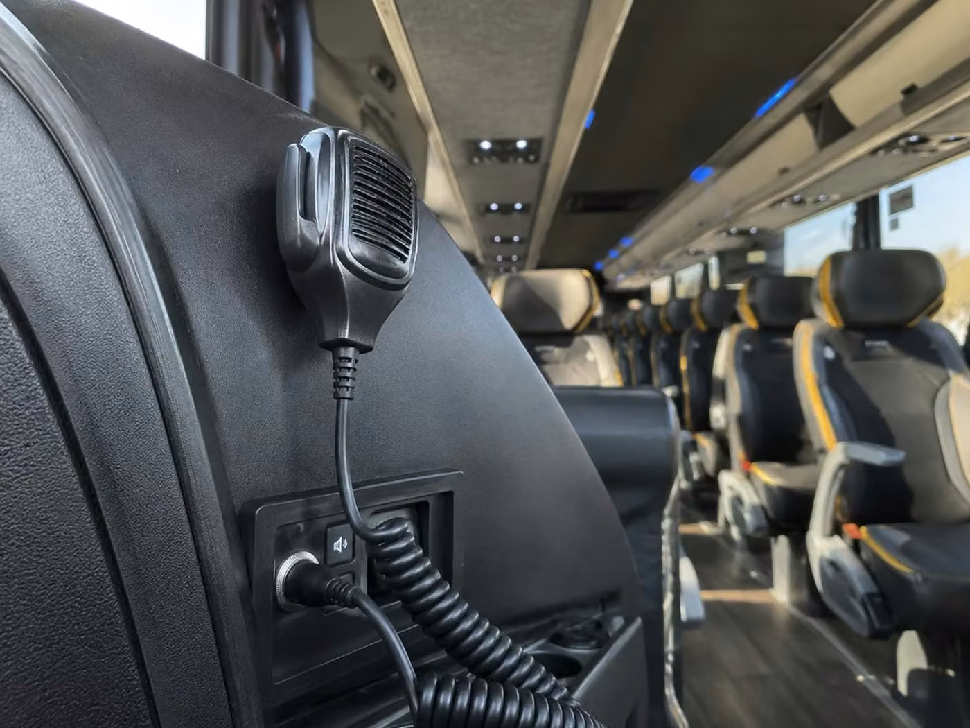 hallandale beach 56 passenger charter bus pa system