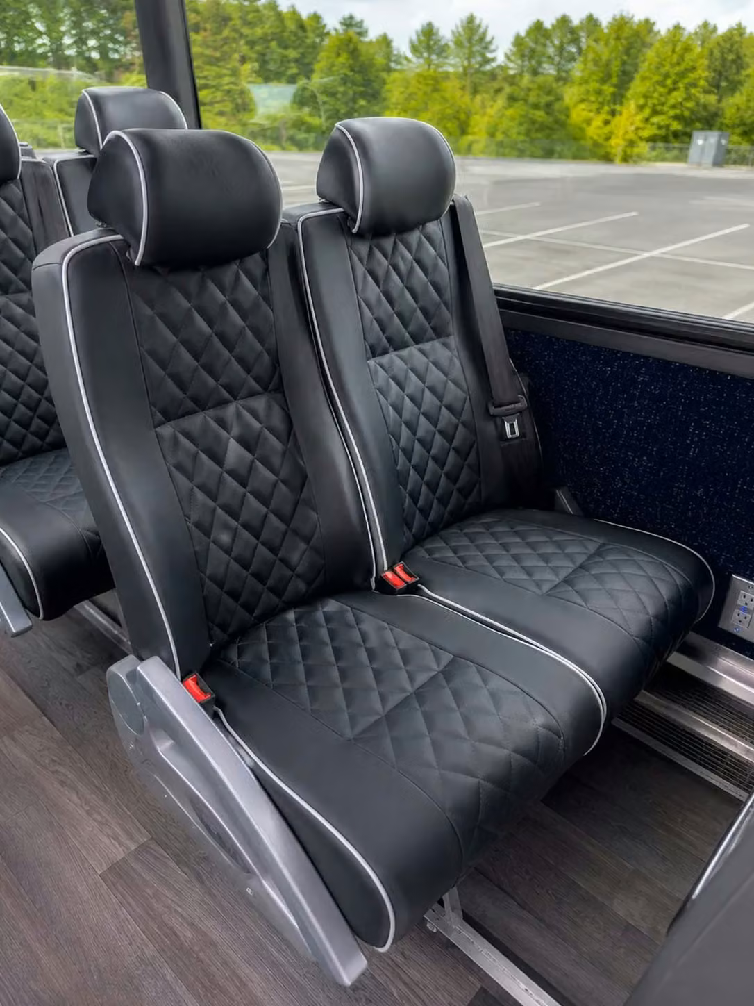 hallandale beach 56 passenger charter bus reclining seats