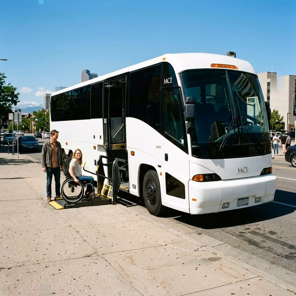 hallandale beach 56 passenger charter bus wheelchair lift