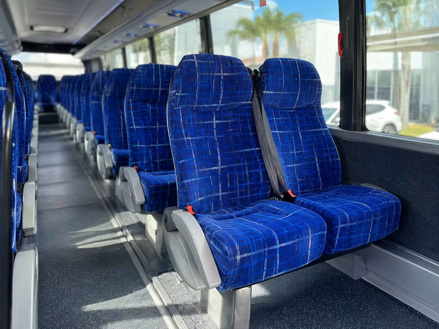 hallandale beach charter bus interior 1
