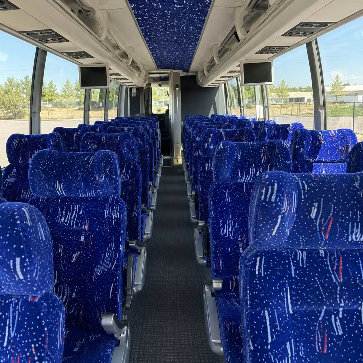 hallandale beach charter bus interior 2