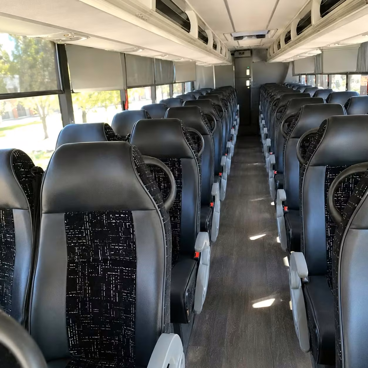 hallandale beach charter bus interior 3