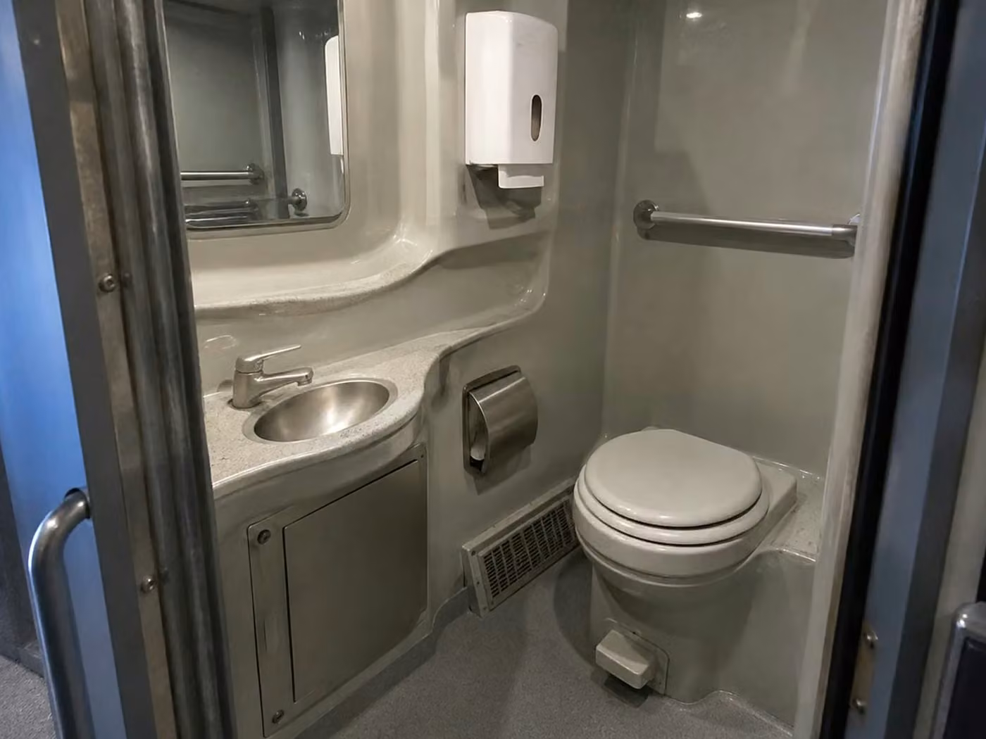 hallandale beach charter bus onboard restroom