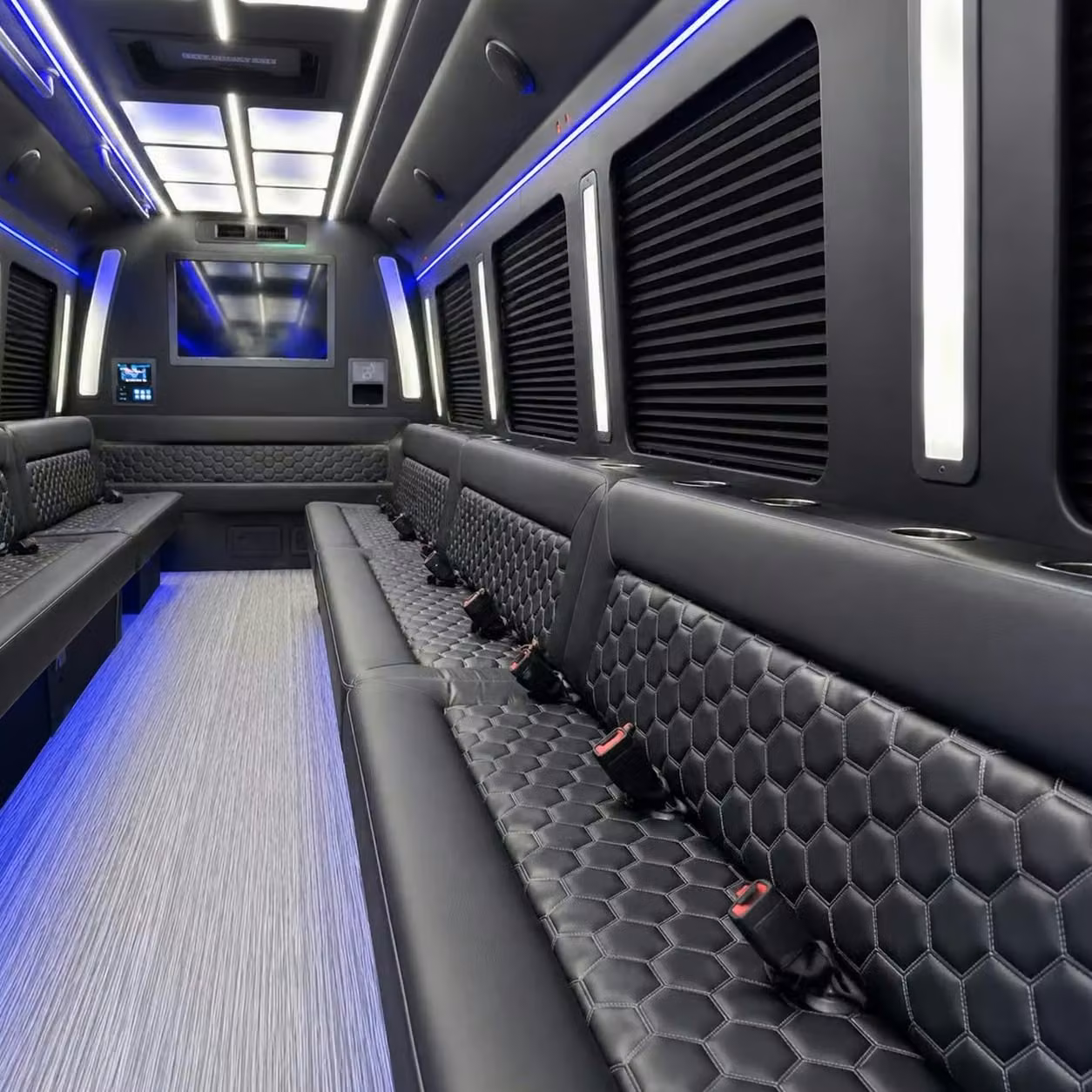hallandale beach party bus party lighting