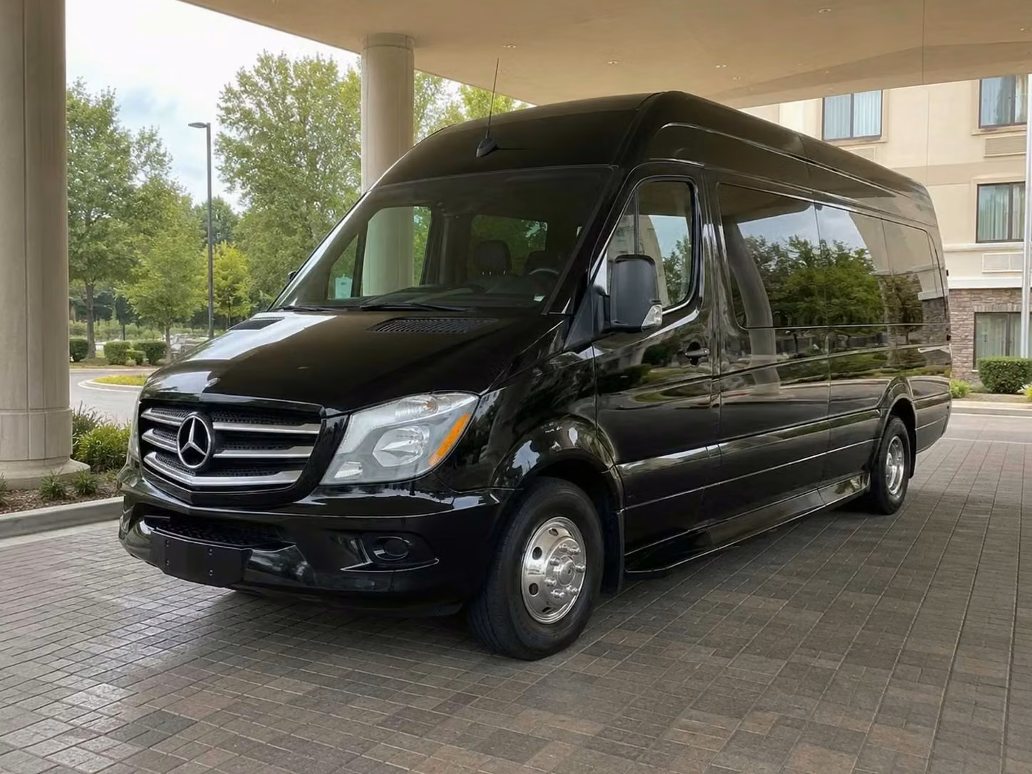 hallandale beach sprinter van rental with driver tinted windows